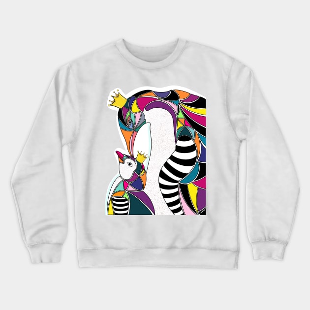 Mom and baby Penguin Crewneck Sweatshirt by Elisabeth Sandikci